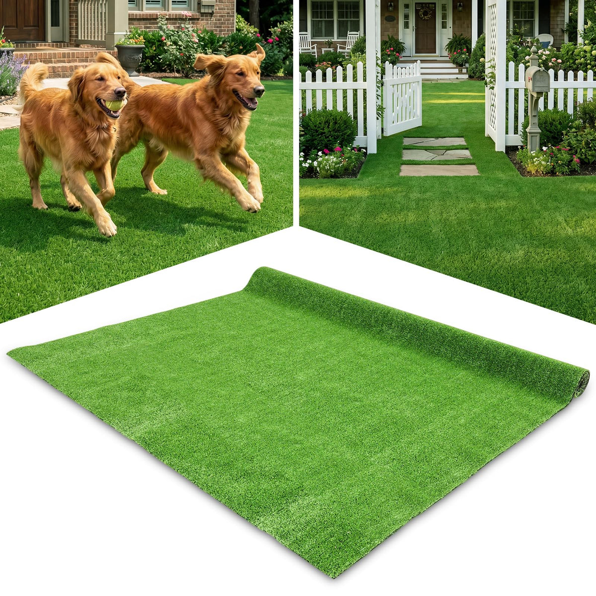 Lucktree 10 FT x 6.5 FT/8 FT x 5 FT Artificial Turf Rug