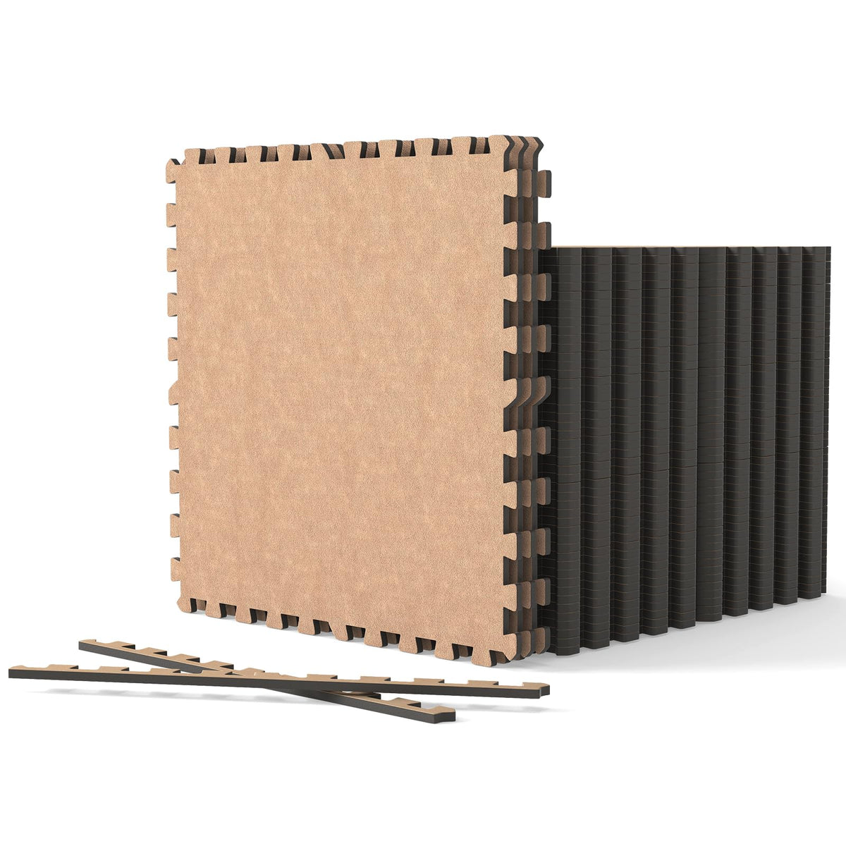 Lucktree 25 Pack-100 Sq.Ft. Foam Floor Tiles for Living Room