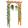 Lucktree 7FT Wood Garden Arbor Trellis for Ceremony Party