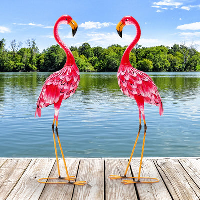 Lucktree Flamingo Garden Statues Set of 2