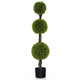 Lucktree 4ft Artificial Boxwood Topiary Ball Tree, Faux Potted Plants Cypress Tree with Weighted Pot