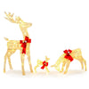 Lucktree 3 Pieces Lighted Christmas Reindeer Family Set
