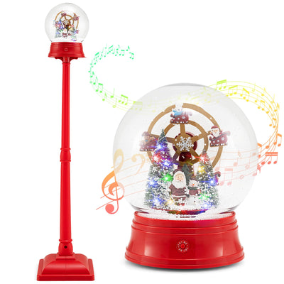 Lucktree 5 Ft Christmas Snow Globe Lantern ( Snowing Santa with Ferris Wheel )