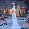 Lucktree 5.5 FT Christmas Lighted Angel 3D Pre-lit Halo Angel with Pigeon