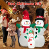 Lucktree Inflatable christmas Snowman, Santa Claus, Built-in Colorful LED Lights