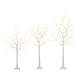 Lucktree 4/5/6 FT Pre-Lit Artificial Christmas Trees with 216 Warm White LEDs ( Set of 3 )