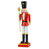 Lucktree 32.5 Inch Christmas Nutcracker with High Hat and Beautiful Scepter
