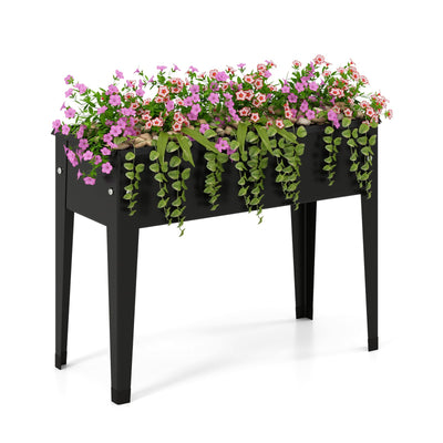 Lucktree Metal Raised Garden Bed with Legs(24”x11”x18”)