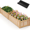 Lucktree Wood Raised Garden Bed with Corner Drainage