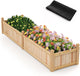 Lucktree Wood Raised Garden Bed with Corner Drainage