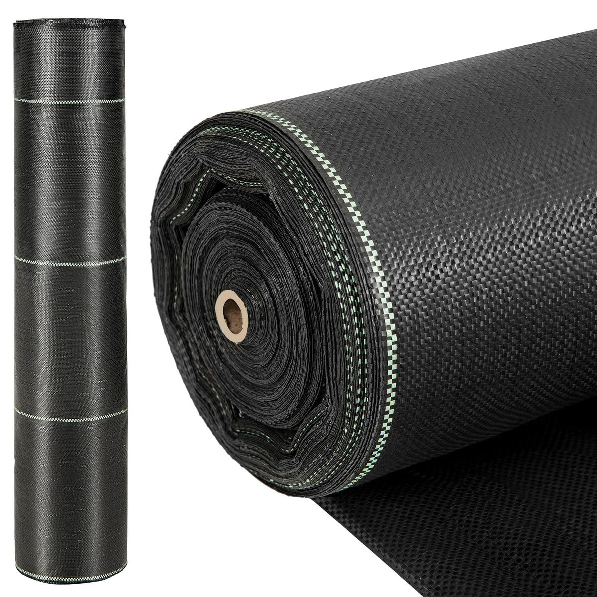Lucktree 6.5x330 FT Weed Barrier Landscape Fabric, 3.2OZ Heavy-Duty Permeable Woven PP Ground Cover