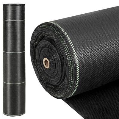 Lucktree 6.5x330 FT Weed Barrier Landscape Fabric, 3.2OZ Heavy-Duty Permeable Woven PP Ground Cover