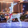Lucktree 5 Feet Pre-Lit Christmas Reindeer with 100 LED Lights