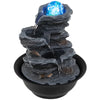 Lucktree Tabletop Water Fountain with LED Lights