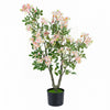 Lucktree 36" Artificial Impatiens Blossom Tree w/Mini Fruits & Faux Grass