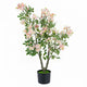 Lucktree 36" Artificial Impatiens Blossom Tree w/Mini Fruits & Faux Grass