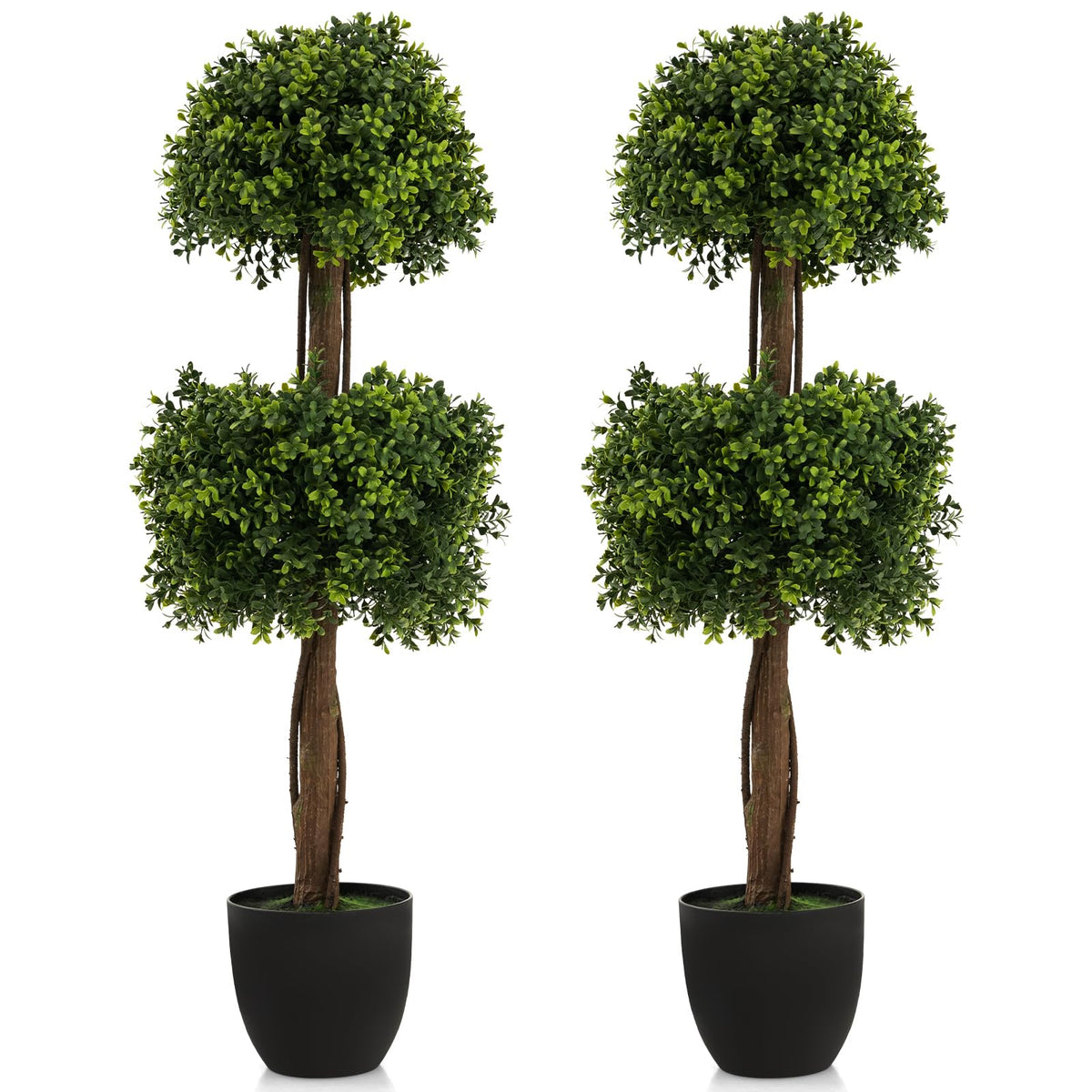 Lucktree 40" Artificial Boxwood Topiary Ball Tree