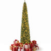 5ft/6ft/7ft/8ft/9ft/ Pre-Lit Pencil Christmas Tree, Slim Artificial Xmas Tree