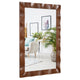 Lucktree 41.5" x 28" Farmhouse Wall Mirror, Rubber Wood Rustic Style Wall Mirror