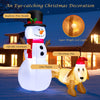 Lucktree Inflatable christmas Snowman, Santa Claus, Built-in Colorful LED Lights
