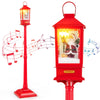Lucktree 61 Inch Christmas Street Lamp, Festive Musical Lamp Post w/Detachable Snow Globe Lantern