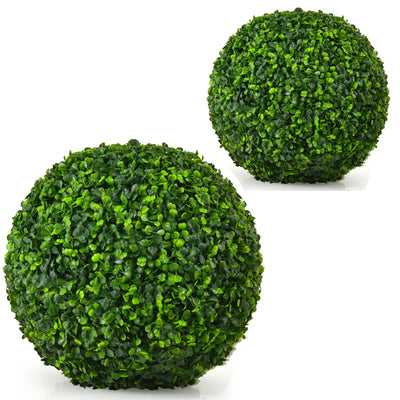 16in Artificial Boxwood Topiary Ball Set of 2 Realistic Faux Plants Decoration Ball