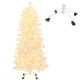 Lucktree 7ft Pre-Lit White Christmas Tree with Wheels & 900 Warm White LED Lights