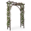 Lucktree 85" Wood Garden Arch Trellis with Flat Top for Climbing Plants