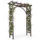Lucktree 85" Wood Garden Arch Trellis with Flat Top for Climbing Plants