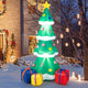 Lucktree 6 FT Inflatable Christmas Tree, Blow up Christmas Tree with 3 Gift Boxes, Self Inflating X-mas Tree with LED Lights