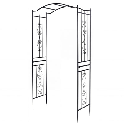 Lucktree Metal Garden Arbor | 7.5 FT Heavy Duty Arch Trellis for Climbing Plants