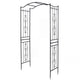 Lucktree Metal Garden Arbor | 7.5 FT Heavy Duty Arch Trellis for Climbing Plants