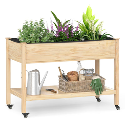 Lucktree 47”x23”x33” Wood Planter Box