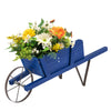 Lucktree Wooden Wagon Planter, Small Wheelbarrow Wagon Flower, Indoor & Outdoor Raised Bed