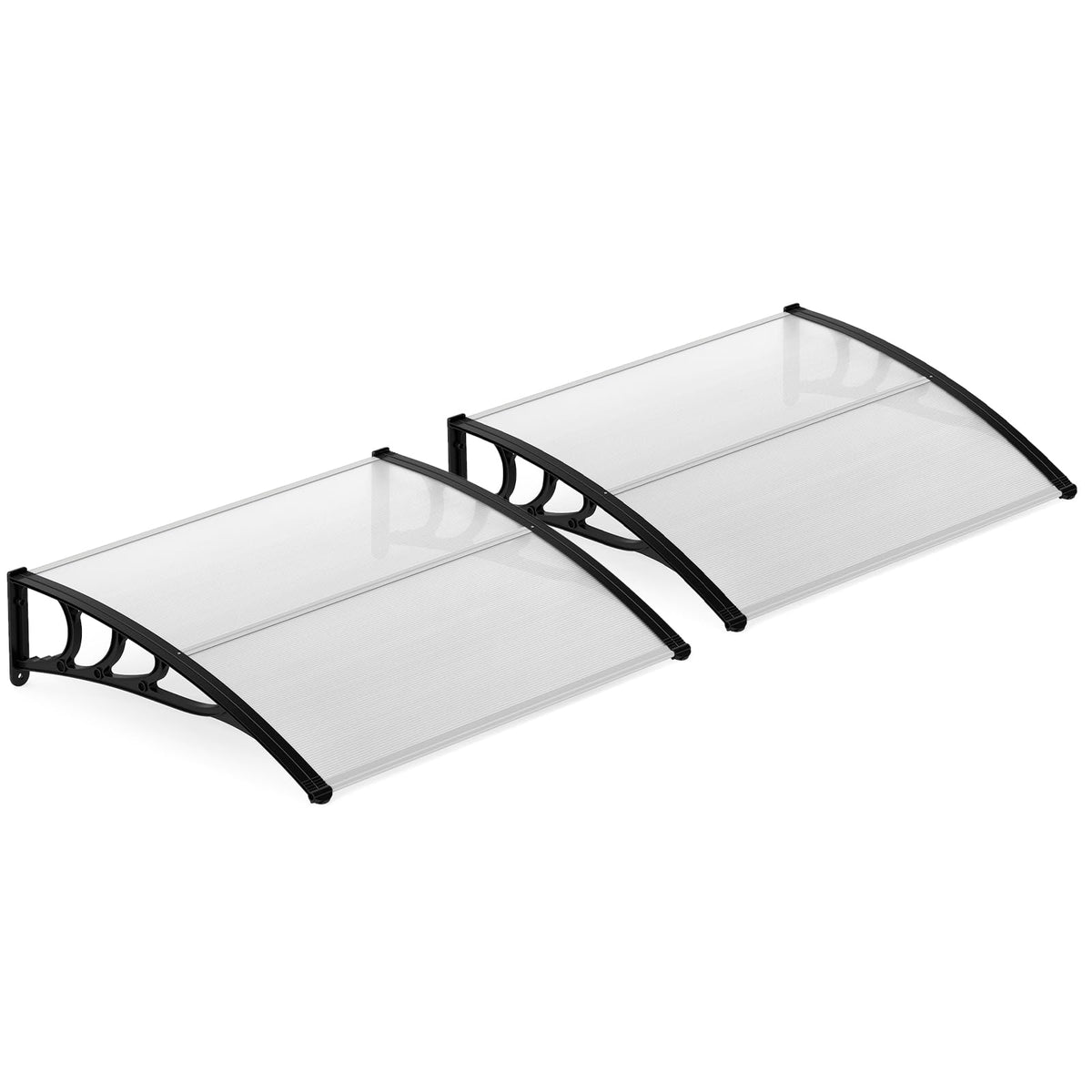 Lucktree 30" x 39" Window Awning with Hollow Sheet for Rain Snow Sunlight Protection