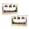 Lucktree Wooden Raised Garden Bed with Trellis & Hanging Roof