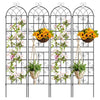 Lucktree 2/4 Packs 71"x20"/86"x20" Metal Garden Trellis for Outdoor Climbing Plants