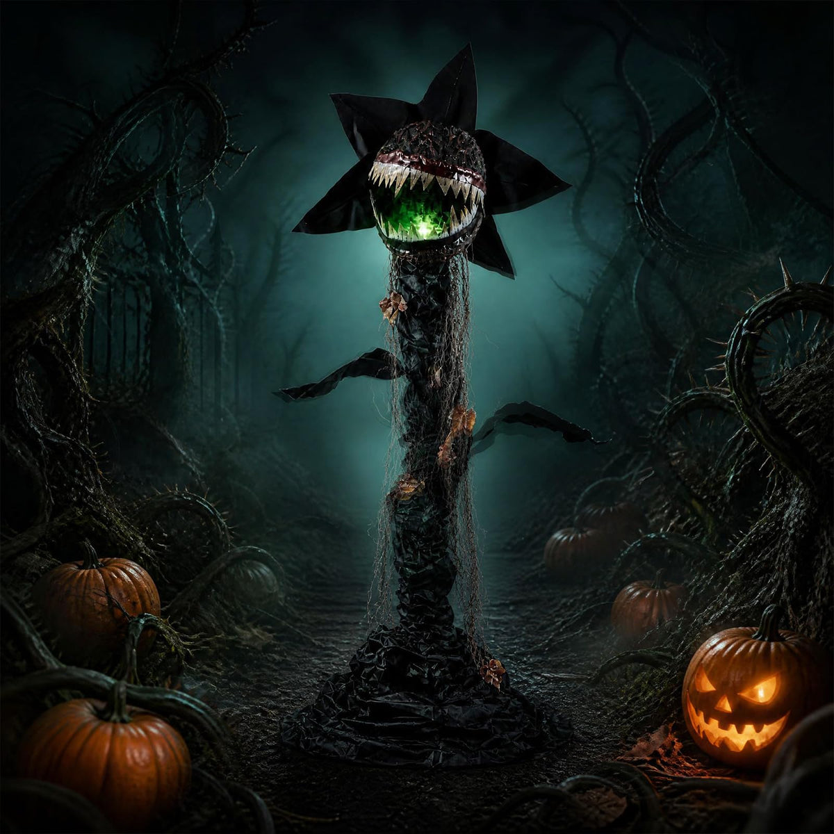 Lucktree 6.2 FT Halloween Animated Standing Horror Piranha Plant Decoration