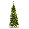 Lucktree Prelit Pencil Christmas Tree, 4.5FT Premium Hinged Fir Tree - LucktreeUS