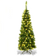 Lucktree Prelit Pencil Christmas Tree, 4.5FT Premium Hinged Fir Tree - LucktreeUS