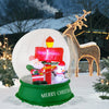 Lucktree 4.2 FT Christmas Inflatable Santa Snow Globe, Light Up Crystal Ball with Santa, Snowman & Road Sign