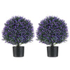 Lucktree 21.5’’ Artificial Lavender Topiary Ball Tree Set of 2