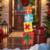 Lucktree 4 Ft Lighted Gift Boxes Stackable, Pre-lit Xmas Boxes Decoration w/LED Lights