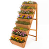 Lucktree 8-Tier Wooden Vertical Raised Garden Bedwith Legs