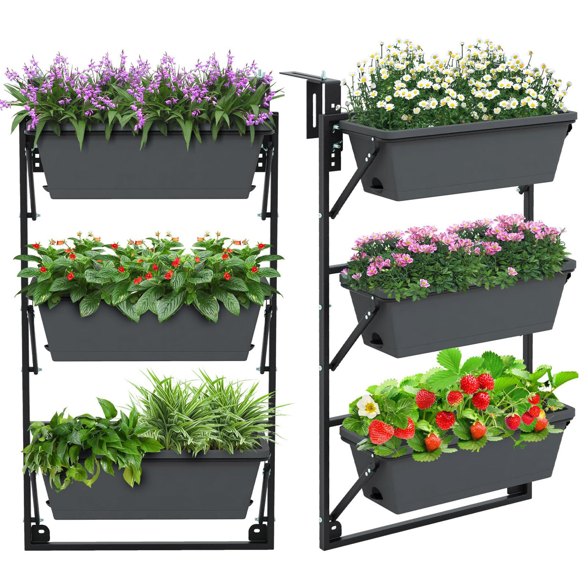 Lucktree Vertical Raised Garden Bed, Hanging & Wall-Mounted Planter Garden Boxes