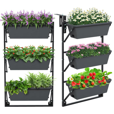 Lucktree Vertical Raised Garden Bed, Hanging & Wall-Mounted Planter Garden Boxes