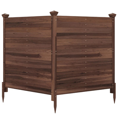 Lucktree Wooden Privacy Fence with Stakes 47" W x 45.5" H