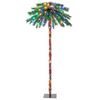 Lucktree 6 FT Pre-Lit Artificial Christmas Tree, Lighted Xmas Palm Tree W/ 210 Multi-Color LED Lights - LucktreeUS