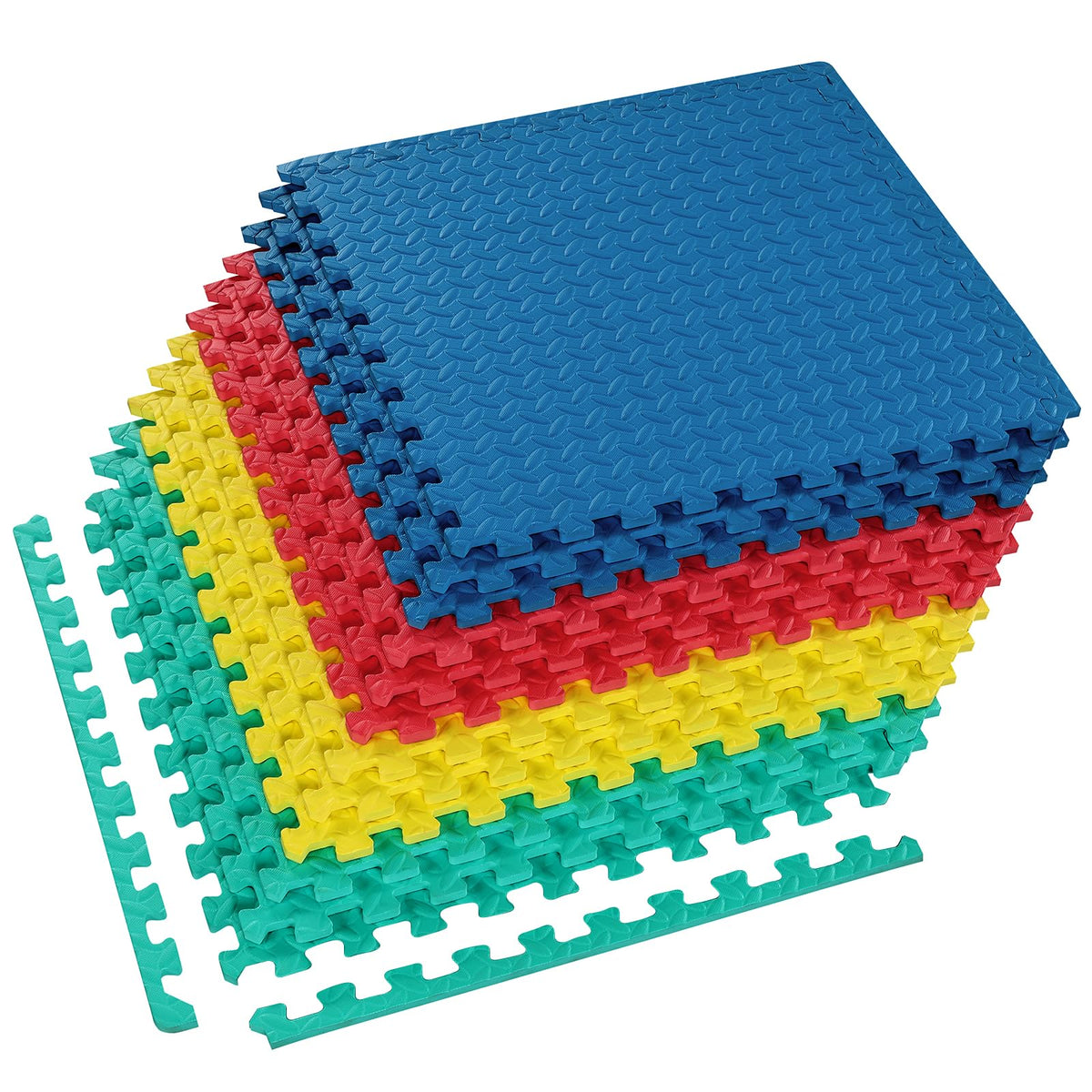 Lucktree Puzzle Exercise Mats | 0.5" Thick EVA Interlocking Foam Floor Tiles for Protective