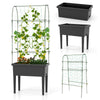 Lucktree Raised Garden Bed with Climbing Trellis, Self-Watering Elevated Planter